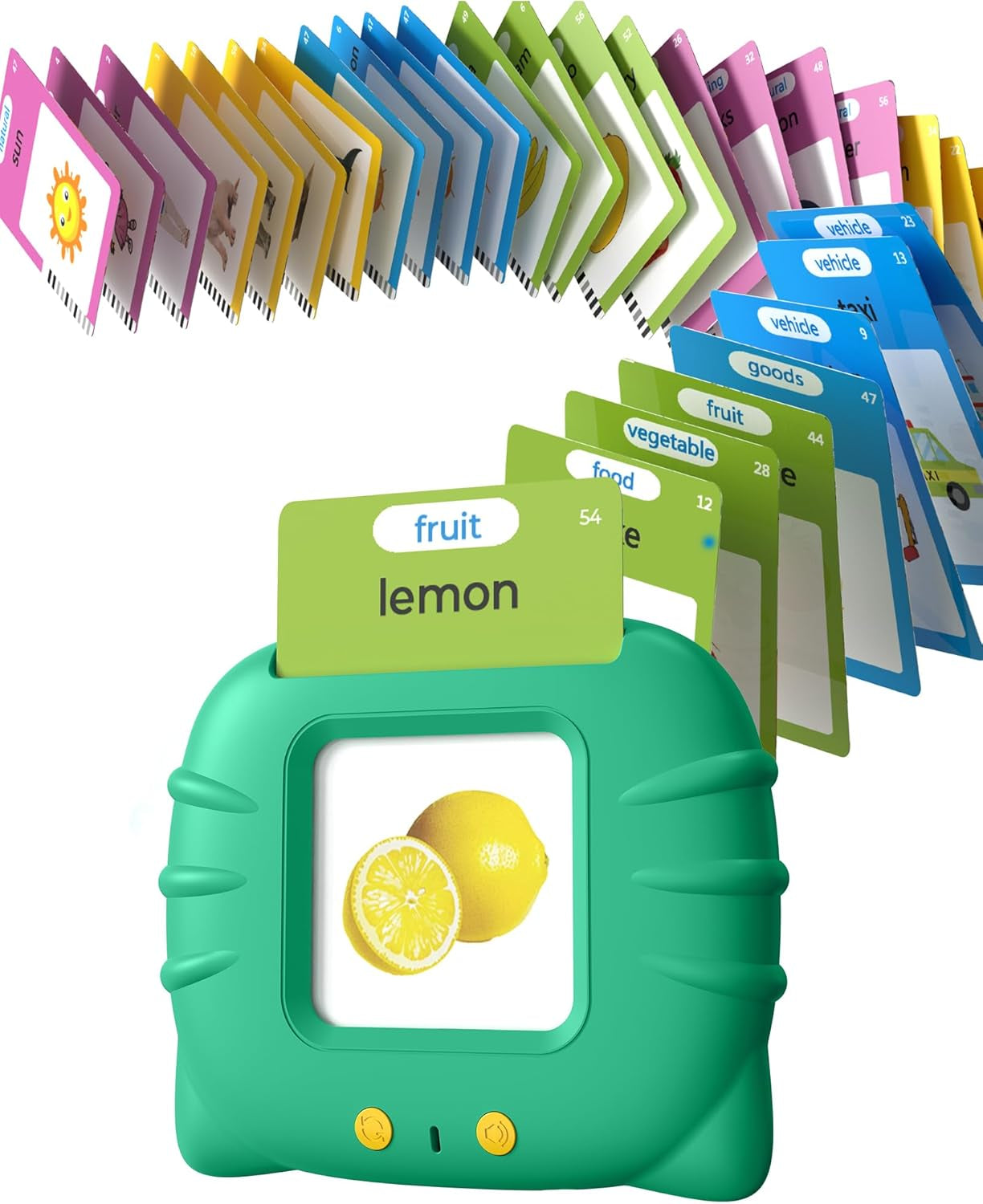 Talking Flash Cards for Toddlers 1 2 3 4 Year Olds, Montessori Language Learning Toys with 224 Words, Pocket Speech Therapy Toys, and Speech Development Educational Playthings for Children