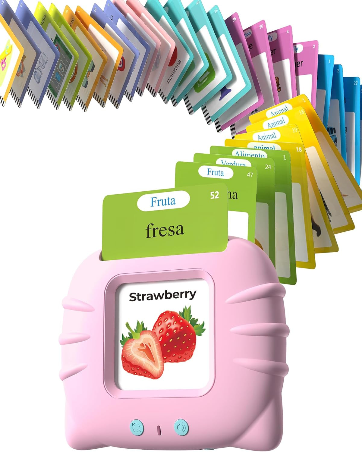Talking Flash Cards for Toddlers 1 2 3 4 Year Olds, Montessori Language Learning Toys with 224 Words, Pocket Speech Therapy Toys, and Speech Development Educational Playthings for Children