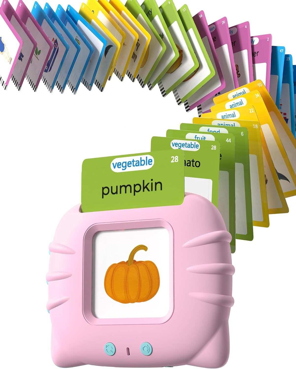 Talking Flash Cards for Toddlers 1 2 3 4 Year Olds, Montessori Language Learning Toys with 224 Words, Pocket Speech Therapy Toys, and Speech Development Educational Playthings for Children